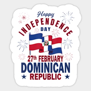 Dominican Independence Day shirt Dominican Republic Flag Sticker